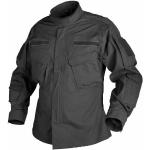 Schwarze Helikon-Tex Stehkragen Shirts mit Tasche mit Reißverschluss aus Fleece für Herren Größe S 
