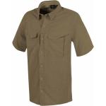 Graue Kurzärmelige Helikon-Tex T-Shirts mit Reißverschluss aus Polyester für Herren Größe L für den für den Sommer 