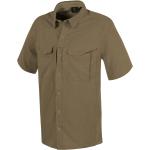 Graue Kurzärmelige Helikon-Tex T-Shirts mit Reißverschluss aus Polyester für Herren Größe S für den für den Sommer 