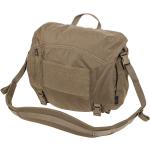 Braune Messenger Bags & Kuriertaschen mit Reißverschluss aus Stoff mit Außentaschen für Herren 