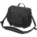 Schwarze Messenger Bags & Kuriertaschen mit Reißverschluss aus Stoff mit Außentaschen für Herren 