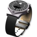 Graue Armbanduhren aus Edelstahl mit Kompass 