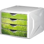 Grüne Moderne Helit Schubladenboxen DIN A4 aus Kunststoff 