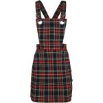 Hell Bunny - Gothic Kleid knielang - Clash Pinafore Dress - XS bis XL - für Damen - Größe XS - schwarz/rot