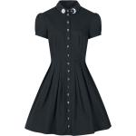Hell Bunny - Gothic Kleid knielang - Samara Dress - XS bis XL - für Damen - Größe S - schwarz