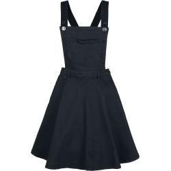 Hell Bunny - Rockabilly Kleid knielang - Dakota Pinafore Dress - XS bis 4XL - für Damen - Größe S - schwarz