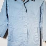 Hellblaue Y2K Wasserdichte Trenchcoats für Damen Größe M für den für den Winter 