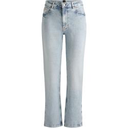 Hellblaue Regular-Fit Jeans aus leichtem Stretch-Denim