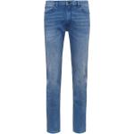 Reduzierte Hellblaue Bestickte HUGO BOSS HUGO Slim Fit Jeans für Herren Weite 33, Länge 32 für den für den Sommer 