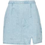 Hellblaue Tommy Hilfiger TOMMY JEANS Mini Jeans-Miniröcke mit Reißverschluss aus Baumwolle für Damen Größe M 