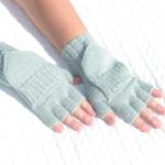 Hellgrüne Fingerlose Handschuhe & Halbfinger-Handschuhe für Herren Größe M für den für den Herbst 