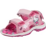 Reduzierte Pinke Hello Kitty Lauflernsandalen mit Riemchen aus Textil für Babys Größe 27 für den für den Sommer 