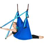 Hello Kitty Bain - Anti-Schwerkraft-Schaukel-Hängematte, Yoga-Handtuch, hängendes Yoga-Handtuch, Yoga-Gürteltasche 250 150 cm (blau, 200 kg tragend)