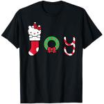 Schwarze SANRIO Hello Kitty T-Shirts mit Weihnachts-Motiv Größe S Weihnachten 