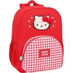Reduzierte Rote Hello Kitty Kinderrucksäcke 14l mit Reißverschluss aus Polyester zum Schulanfang 
