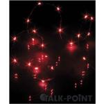 Rote Hellum LED Lichterketten mit Weihnachts-Motiv aus Kunststoff 