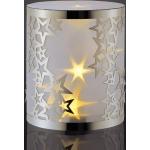 Weiße Sterne Hellum Runde Lampen & Leuchten mit Weihnachts-Motiv batteriebetrieben 