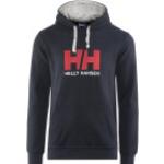 Marineblaue Helly Hansen Logo Herrenhoodies & Herrenkapuzenpullover aus Jersey mit Kapuze Größe M für den für den Herbst 