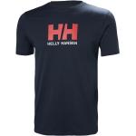 Marineblaue Helly Hansen Logo Bio T-Shirts für Herren Größe M 