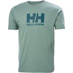 Reduzierte Türkise Langärmelige Helly Hansen Logo T-Shirts aus Baumwolle für Herren Größe M 
