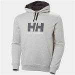 Graue Helly Hansen Logo Bio Herrenhoodies & Herrenkapuzenpullover aus Jersey mit Kapuze Größe XL 