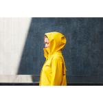 Gelbe Wasserdichte Winddichte Helly Hansen Regenjacken mit Reißverschluss aus Polyester mit Kapuze für Damen Größe XS 