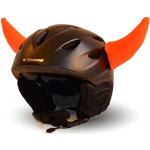Helm - Ohren "Hörner Orange" für den Skihelm, Snowboardhelm oder Fahrradhelm - Coole Helmdeko Teufel-