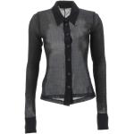 Reduzierte Schwarze Elegante HELMUT LANG Transparente Blusen & durchsichtige Blusen durchsichtig für Damen Größe XS 
