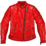 Reduzierte Rote Übergangsjacken aus Leder für Damen Größe XL 
