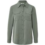 Reduzierte Khakifarbene TCHIBO Regular Fit Hemden mit Knopf aus Lyocell für Damen Größe L 