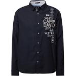 Reduzierte Mitternachtsblaue Langärmelige Camp David Kentkragen Hemden mit Kent-Kragen für Herren Größe L Große Größen 
