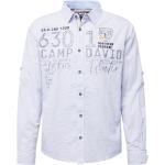 Reduzierte Hellblaue Langärmelige Camp David Kentkragen Hemden mit Kent-Kragen für Herren Größe L Große Größen 