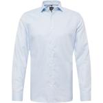 Reduzierte Hellblaue Karo Business Langärmelige OLYMP Kentkragen Hemden mit Kent-Kragen für Herren 