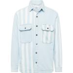 Reduzierte Pastellblaue Gestreifte Casual Langärmelige LEE Kentkragen Hemden mit Kent-Kragen für Herren Größe XL 