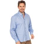 Reduzierte Blaue Halblangärmelige Krüger Dirndl Trachtenhemden aus Baumwolle für Herren Größe 3 XL 