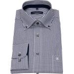 Dunkelblaue Karo CasaModa Button Down Kragen Hemden mit Button-Down-Kragen aus Baumwolle für Herren 