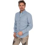 Blaue Spieth & Wensky Stehkragen Stehkragenhemden aus Baumwolle für Herren Größe 3 XL 