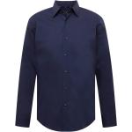 Reduzierte Mitternachtsblaue Langärmelige HUGO BOSS BOSS Black Kentkragen Hemden mit Kent-Kragen für Herren Größe M 
