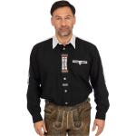 Schwarze Langärmelige OS TRACHTEN Herrenlangarmhemden aus Baumwolle Größe 3 XL für den für den Frühling 