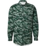 Reduzierte Khakifarbene Camouflage Langärmelige Kentkragen Hemden mit Kent-Kragen für Herren Größe M 