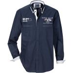 Reduzierte Marineblaue Bestickte Maritime Babista Doppelkragen Businesskleidung aus Baumwolle für Herren 