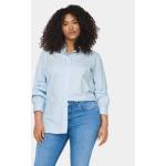 Reduzierte Himmelblaue ONLY Regular Fit Hemden für Damen Übergrößen Große Größen 