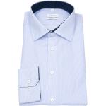 Hellblaue Gestreifte Seidensticker Nachhaltige Kentkragen Hemden mit Kent-Kragen aus Baumwolle für Herren 
