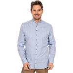 Reduzierte Blaue Stehkragen Stehkragenhemden aus Baumwolle für Herren Größe 3 XL 