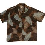 Braune Vintage Hawaiihemden aus Baumwolle für Herren Größe XL 