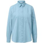 Reduzierte Hellblaue Bestickte Casual TCHIBO Hemdblusen aus Baumwolle für Damen Größe L 