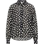 Schwarze Eterna Transparente Blusen & durchsichtige Blusen durchsichtig aus Viskose für Damen Größe S 