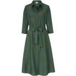 Reduzierte Grüne Elegante 3/4-ärmelige Sienna Herbstkleider aus Kunstfaser für Damen Größe XS 