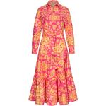 CALIBAN Kleid aus Baumwolle mit floralem Muster in Pink-Gelb gemustert Onlineshop inMehrfarbigPink