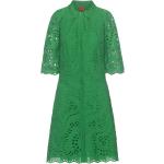 Reduzierte Grüne Romantische HUGO BOSS HUGO Herbstkleider aus Baumwolle für Damen Größe XS - versandkostenfrei 